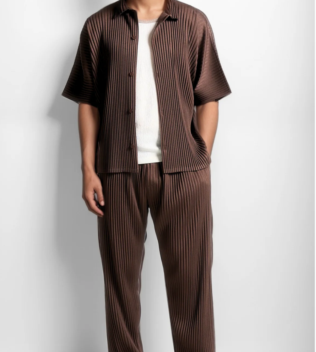 Summer Set Pleated-coffee color