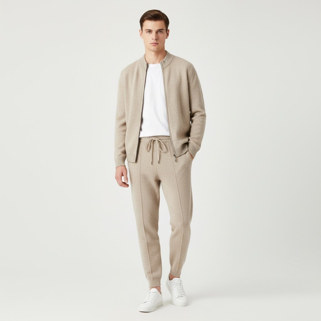 Completo elegante cashmere 100%