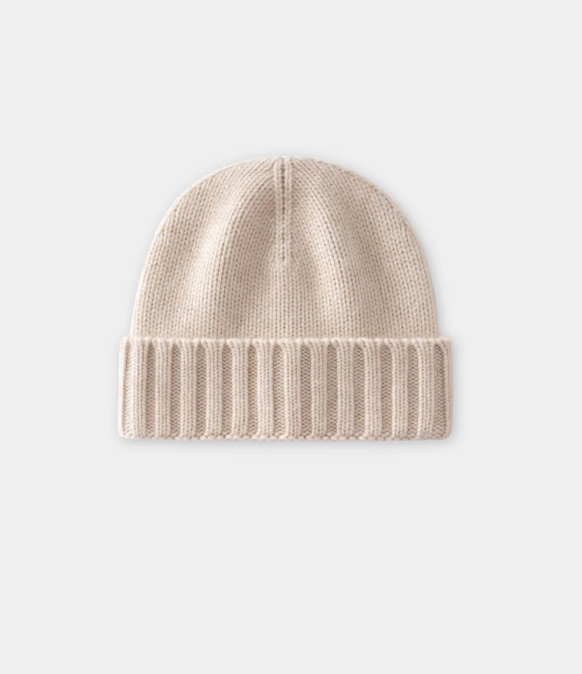 Copricapo cashmere-sabbia